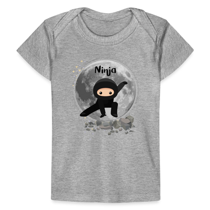 Baby Bio-T-Shirt - Ninja - Grau meliert