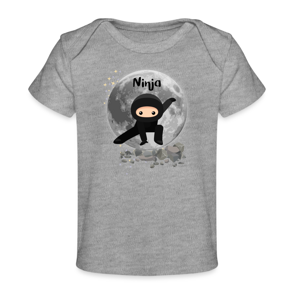 Baby Bio-T-Shirt - Ninja - Grau meliert