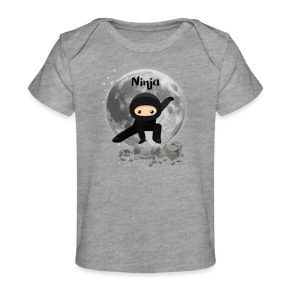 Baby Bio-T-Shirt - Ninja - Grau meliert