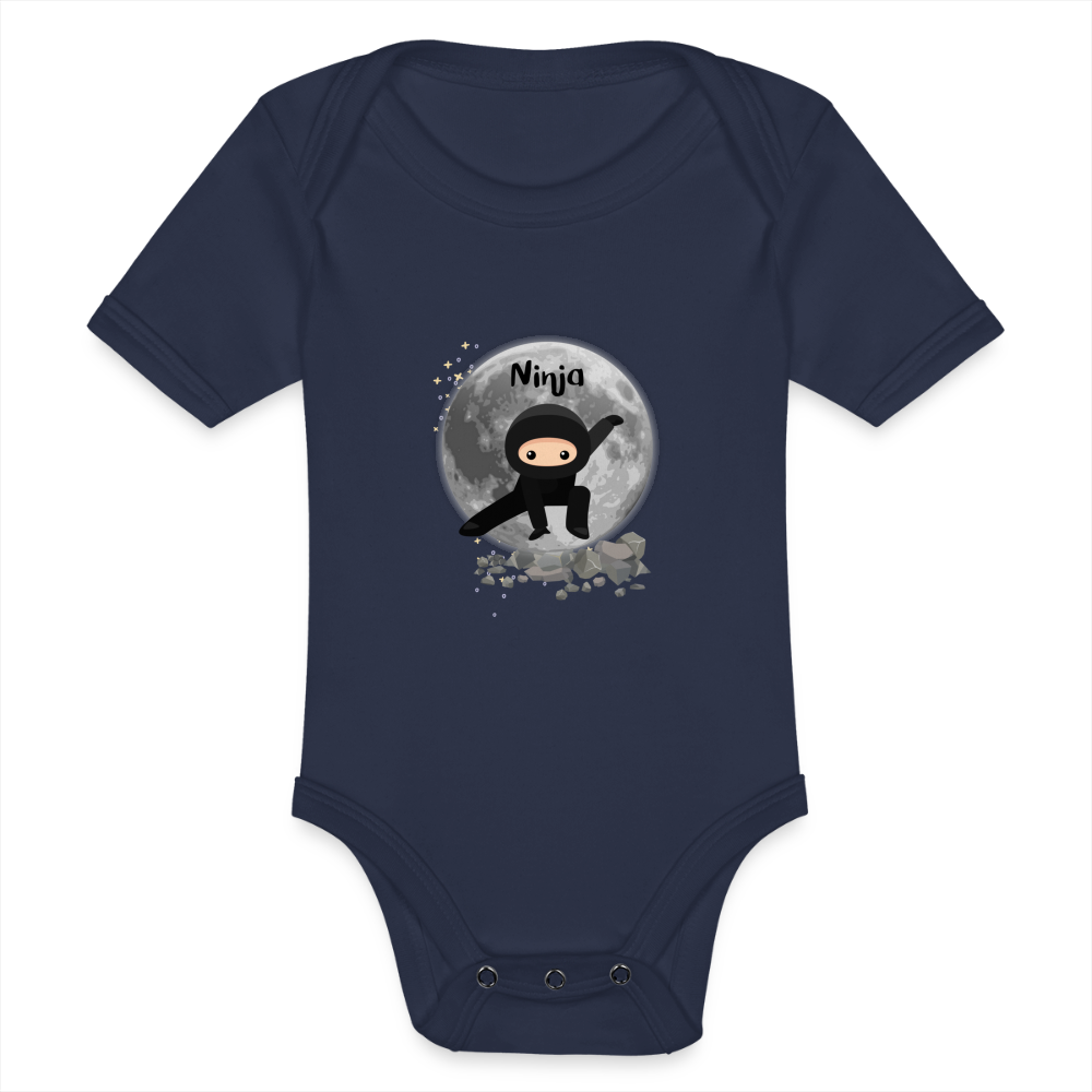 Baby Bio-Kurzarm-Body - Ninja - Dunkelnavy