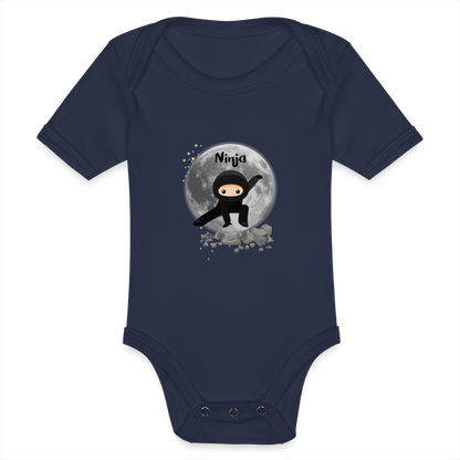 Baby Bio-Kurzarm-Body - Ninja - Dunkelnavy