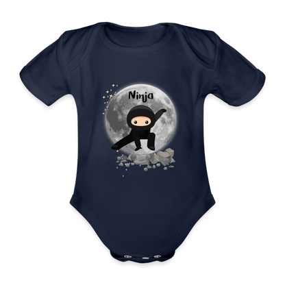 Baby Bio-Kurzarm-Body - Ninja - Dunkelnavy