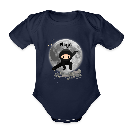 Baby Bio-Kurzarm-Body - Ninja - Dunkelnavy