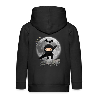 Kinder Premium Kapuzenjacke - Ninja - Schwarz