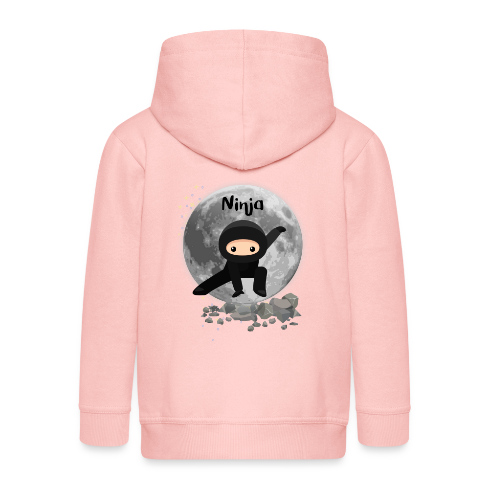 Kinder Premium Kapuzenjacke - Ninja - Kristallrosa