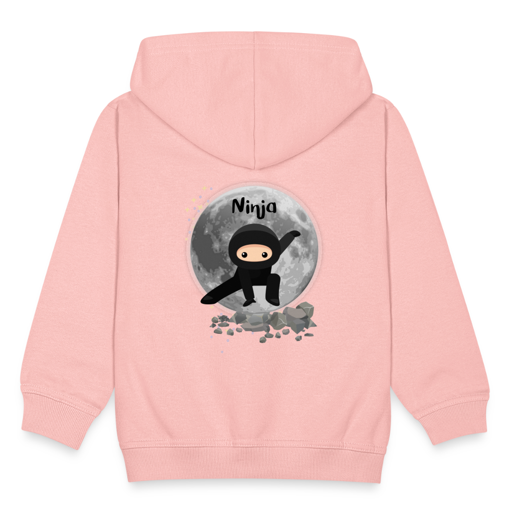 Kinder Premium Kapuzenjacke - Ninja - Kristallrosa