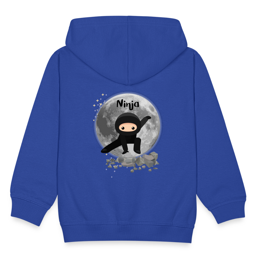 Kinder Premium Kapuzenjacke - Ninja - Royalblau