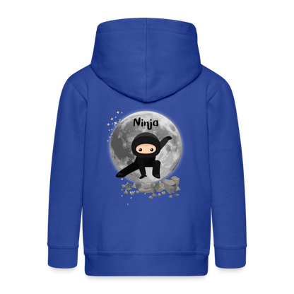 Kinder Premium Kapuzenjacke - Ninja - Royalblau