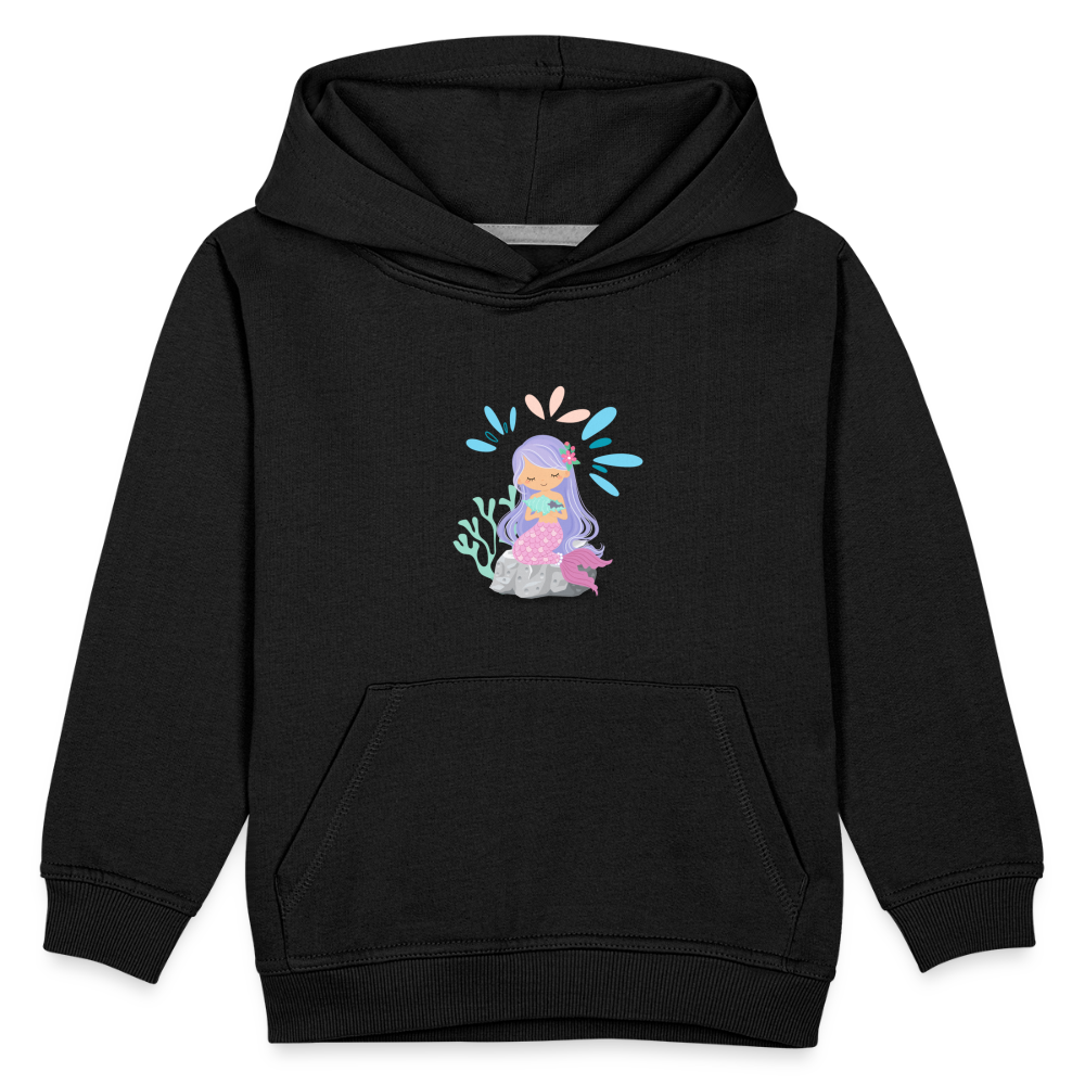 Kinder Premium Hoodie - Meerjungfrau - Schwarz