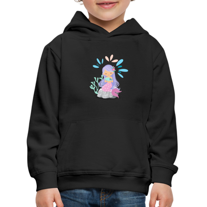 Kinder Premium Hoodie - Meerjungfrau - Schwarz