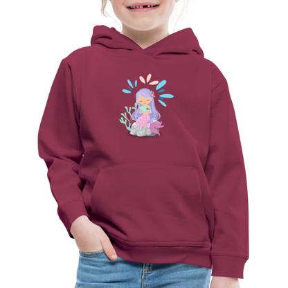 Kinder Premium Hoodie - Meerjungfrau - Bordeaux