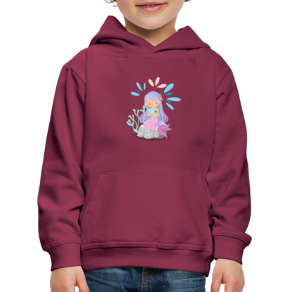 Kinder Premium Hoodie - Meerjungfrau - Bordeaux