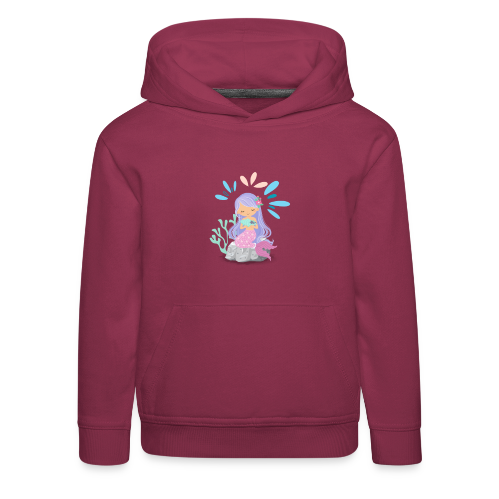 Kinder Premium Hoodie - Meerjungfrau - Bordeaux