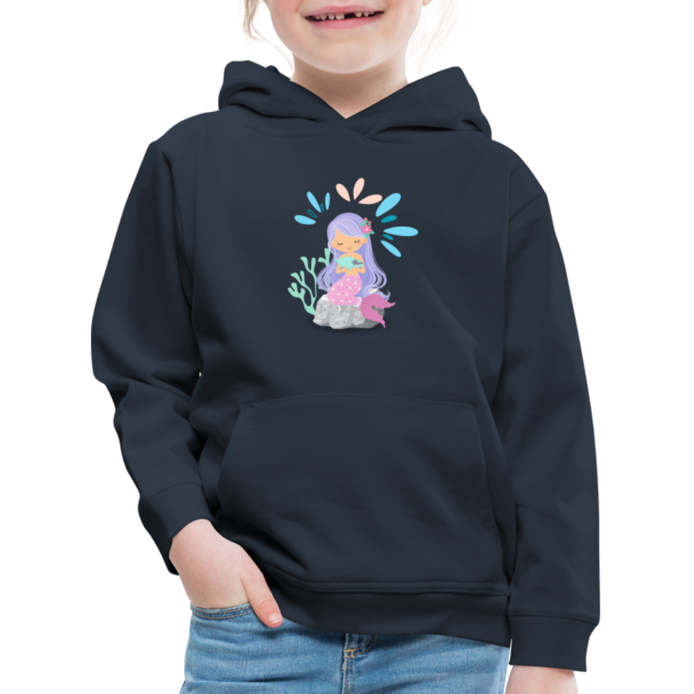 Kinder Premium Hoodie - Meerjungfrau - Navy