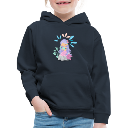 Kinder Premium Hoodie - Meerjungfrau - Navy