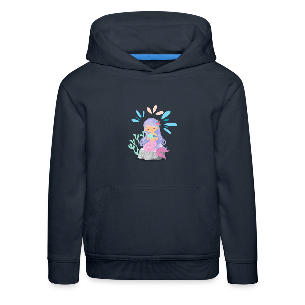 Kinder Premium Hoodie - Meerjungfrau - Navy