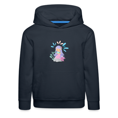 Kinder Premium Hoodie - Meerjungfrau - Navy