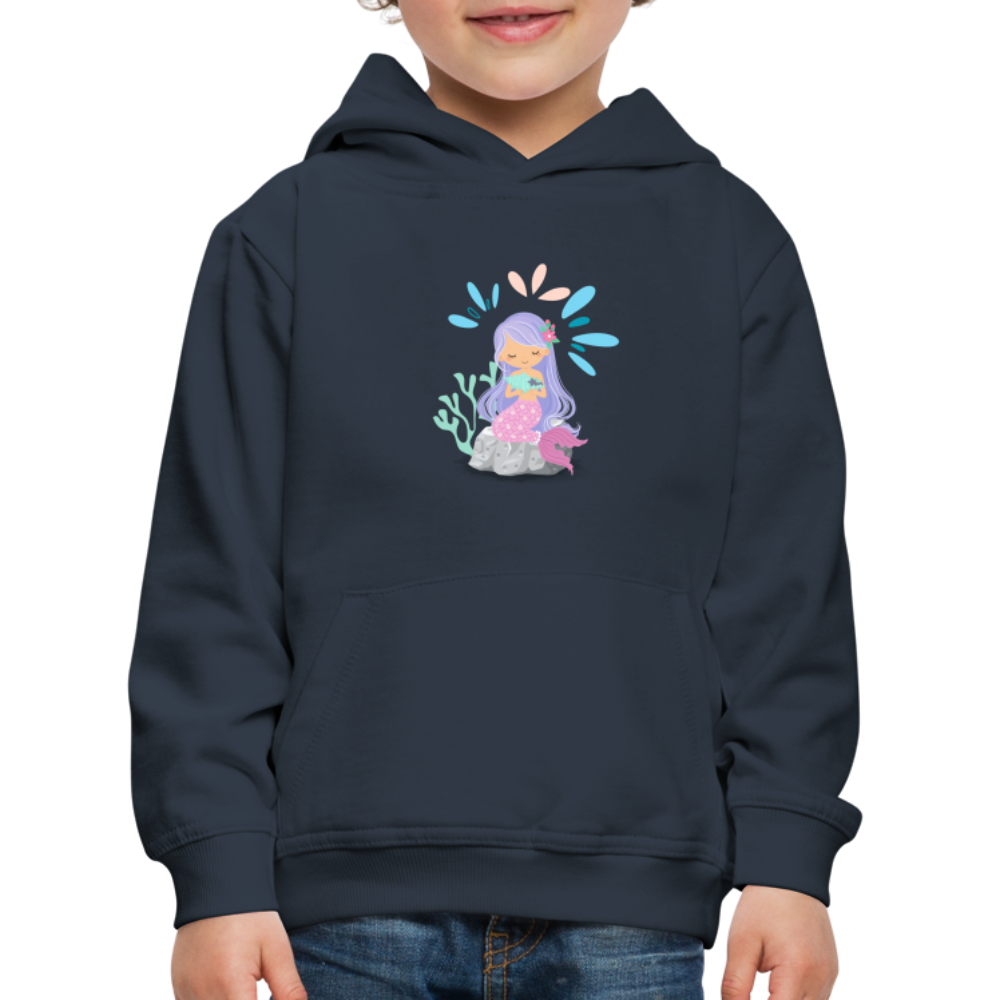 Kinder Premium Hoodie - Meerjungfrau - Navy