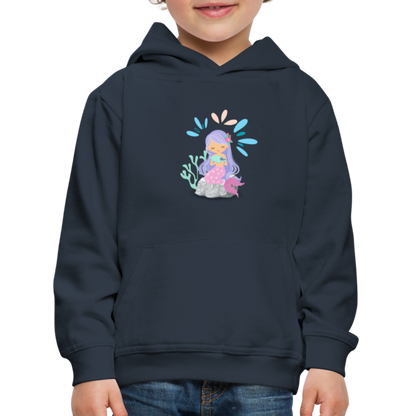 Kinder Premium Hoodie - Meerjungfrau - Navy