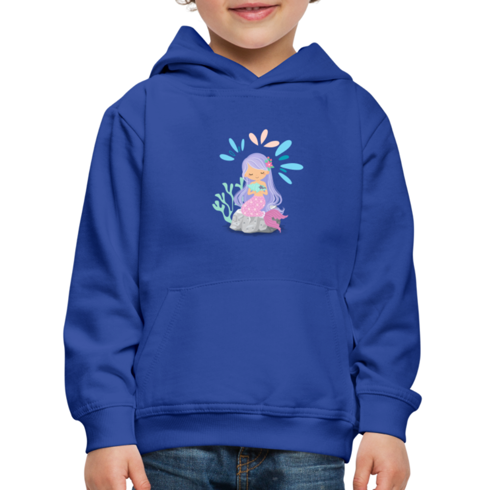 Kinder Premium Hoodie - Meerjungfrau - Royalblau