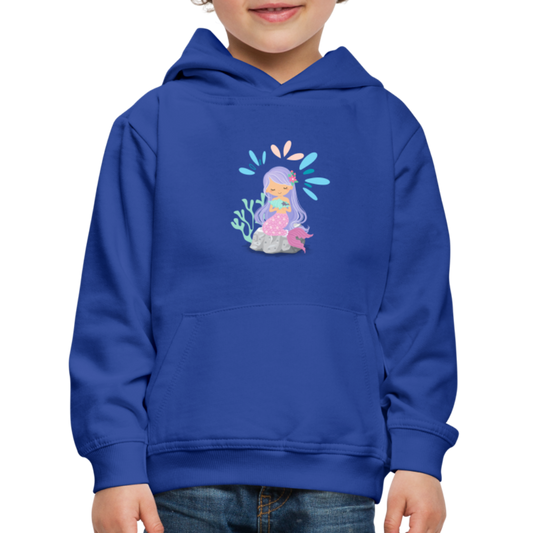 Kinder Premium Hoodie - Meerjungfrau - Royalblau