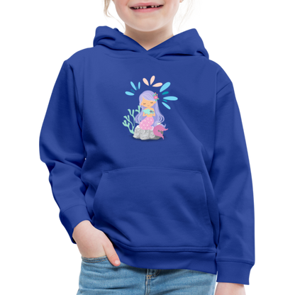 Kinder Premium Hoodie - Meerjungfrau - Royalblau