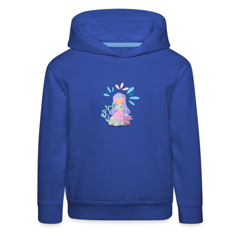 Kinder Premium Hoodie - Meerjungfrau - Royalblau