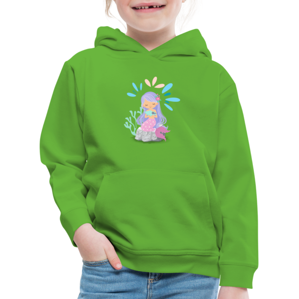 Kinder Premium Hoodie - Meerjungfrau - Hellgrün