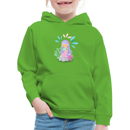 Kinder Premium Hoodie - Meerjungfrau - Hellgrün