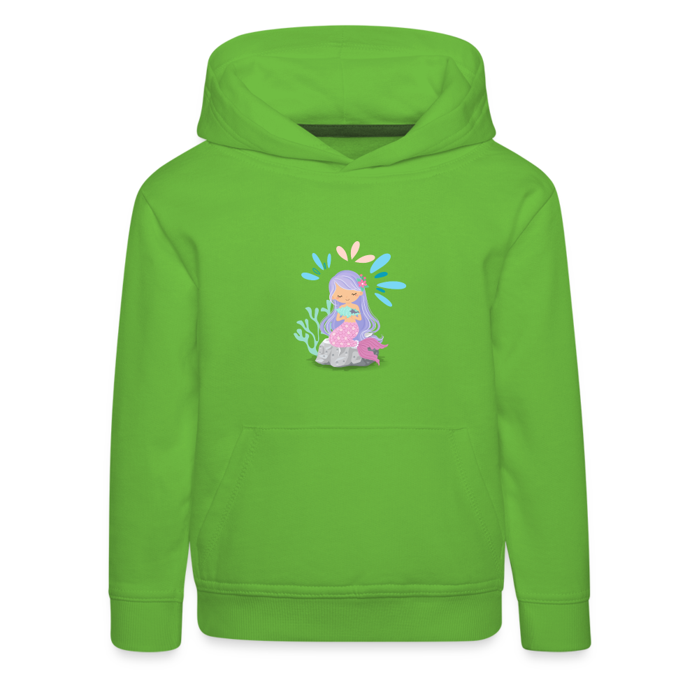 Kinder Premium Hoodie - Meerjungfrau - Hellgrün