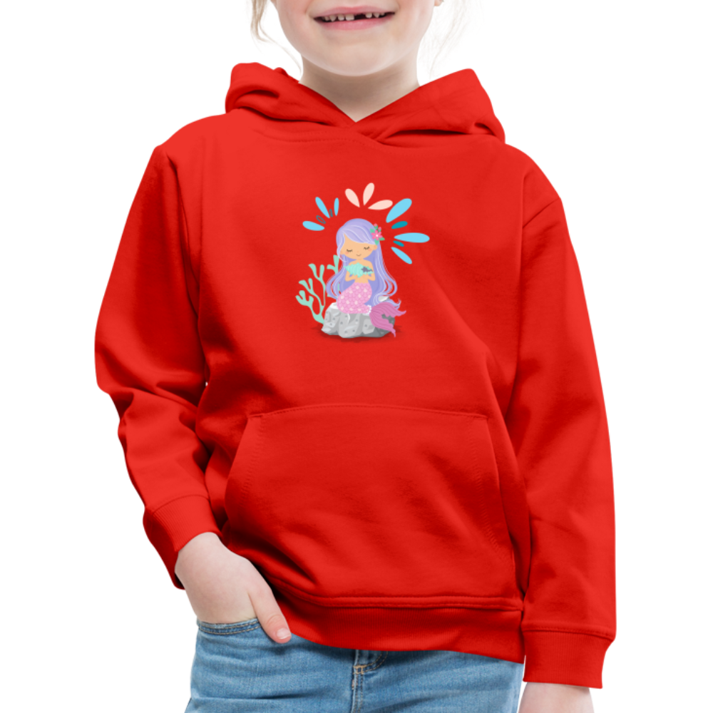 Kinder Premium Hoodie - Meerjungfrau - Rot