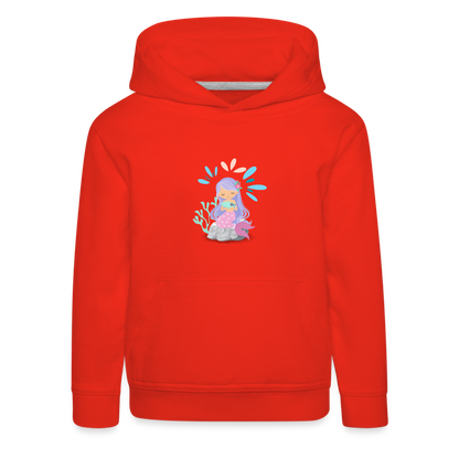 Kinder Premium Hoodie - Meerjungfrau - Rot