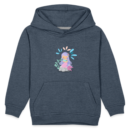 Kinder Premium Hoodie - Meerjungfrau - Jeansblau