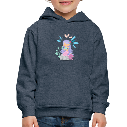 Kinder Premium Hoodie - Meerjungfrau - Jeansblau