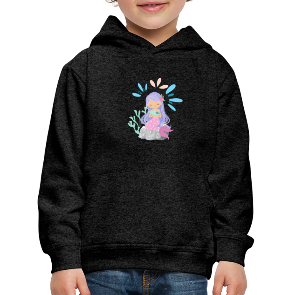 Kinder Premium Hoodie - Meerjungfrau - Anthrazit