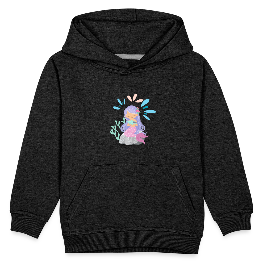 Kinder Premium Hoodie - Meerjungfrau - Anthrazit