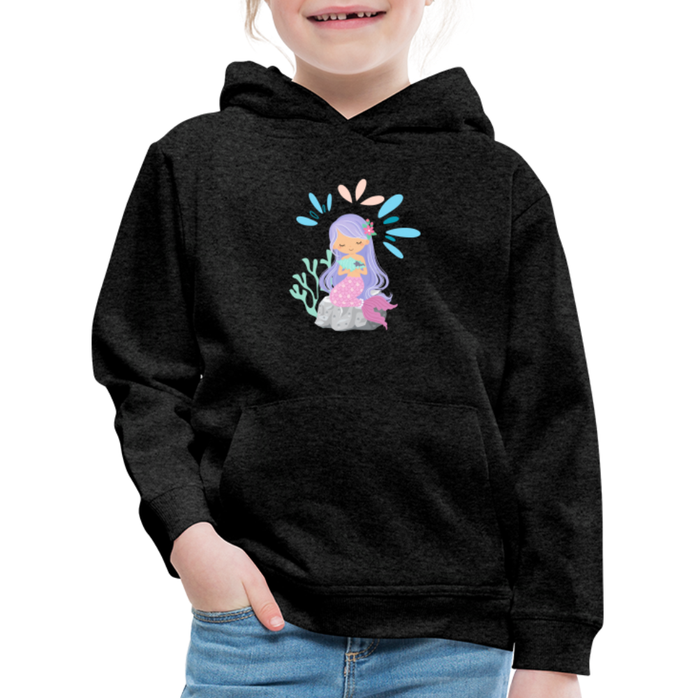 Kinder Premium Hoodie - Meerjungfrau - Anthrazit