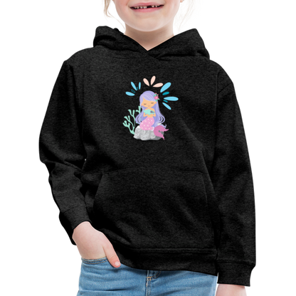 Kinder Premium Hoodie - Meerjungfrau - Anthrazit