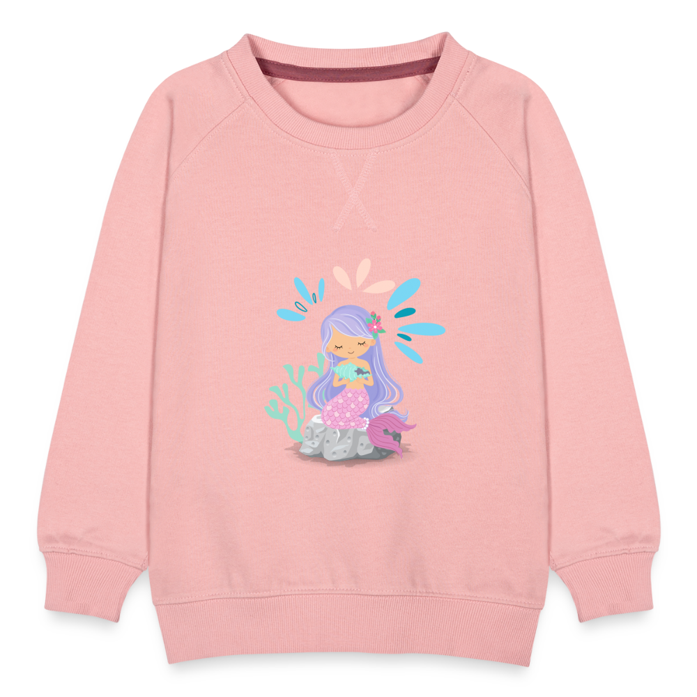 Kinder Premium Pullover - Meerjungfrau - Kristallrosa