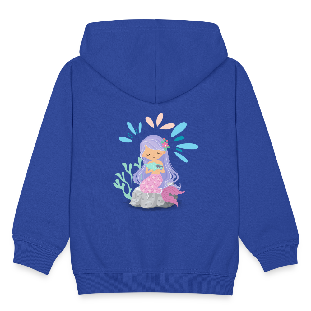 Kinder Premium Kapuzenjacke - Meerjungfrau - Royalblau