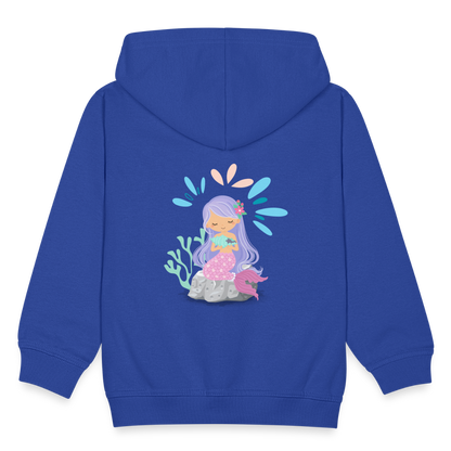 Kinder Premium Kapuzenjacke - Meerjungfrau - Royalblau