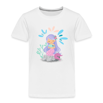 Kinder Premium T-Shirt - Meerjungfrau - weiß