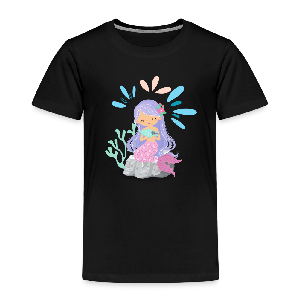 Kinder Premium T-Shirt - Meerjungfrau - Schwarz