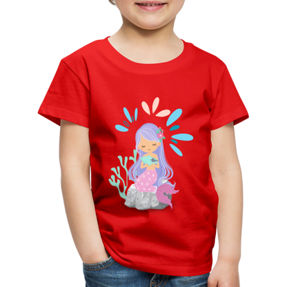 Kinder Premium T-Shirt - Meerjungfrau - Rot