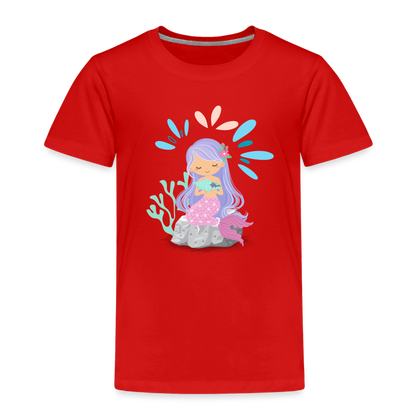 Kinder Premium T-Shirt - Meerjungfrau - Rot