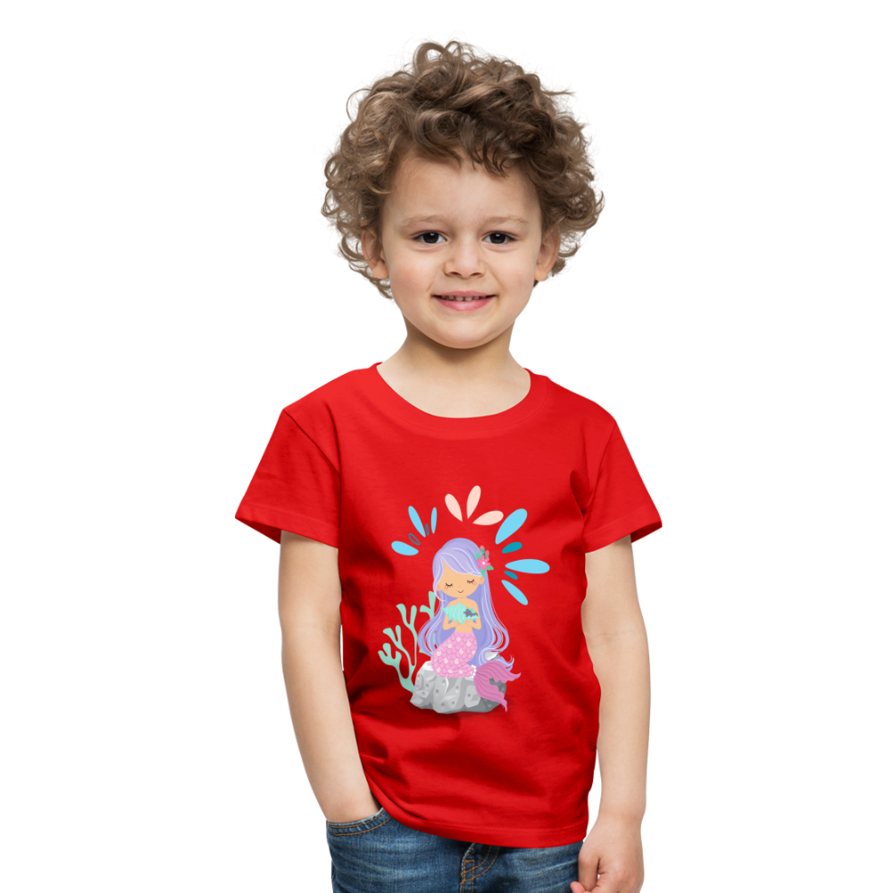 Kinder Premium T-Shirt - Meerjungfrau - Rot