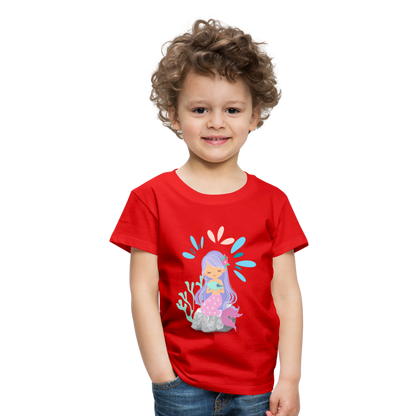 Kinder Premium T-Shirt - Meerjungfrau - Rot