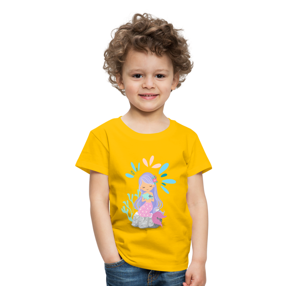 Kinder Premium T-Shirt - Meerjungfrau - Sonnengelb