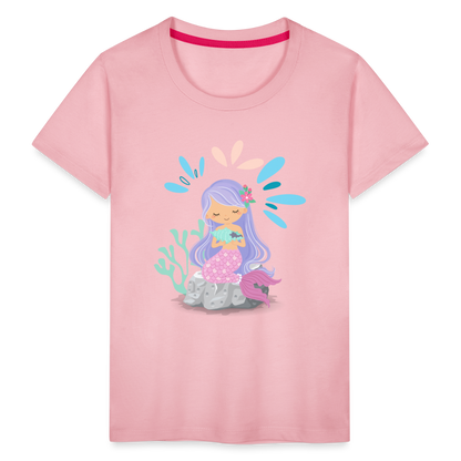 Kinder Premium T-Shirt - Meerjungfrau - Hellrosa