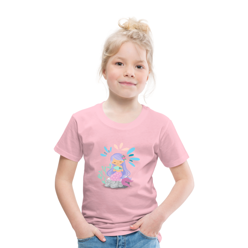 Kinder Premium T-Shirt - Meerjungfrau - Hellrosa